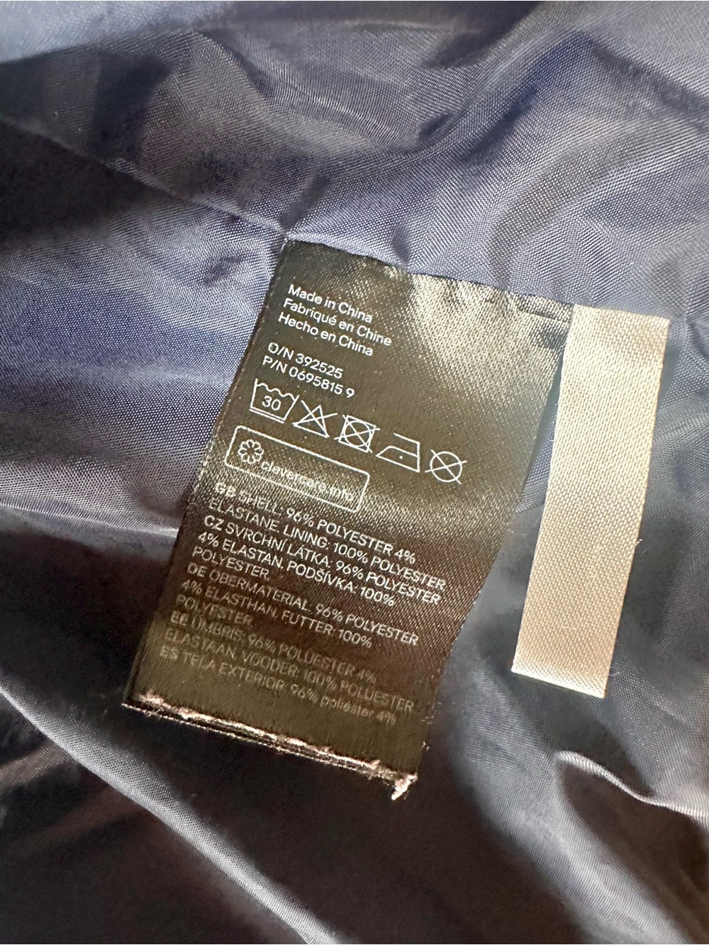 Natalie Lété x H&M Floral Satin Bomber Jacket Girls 8-9Y Navy Zip Pockets - Picture 9 of 12